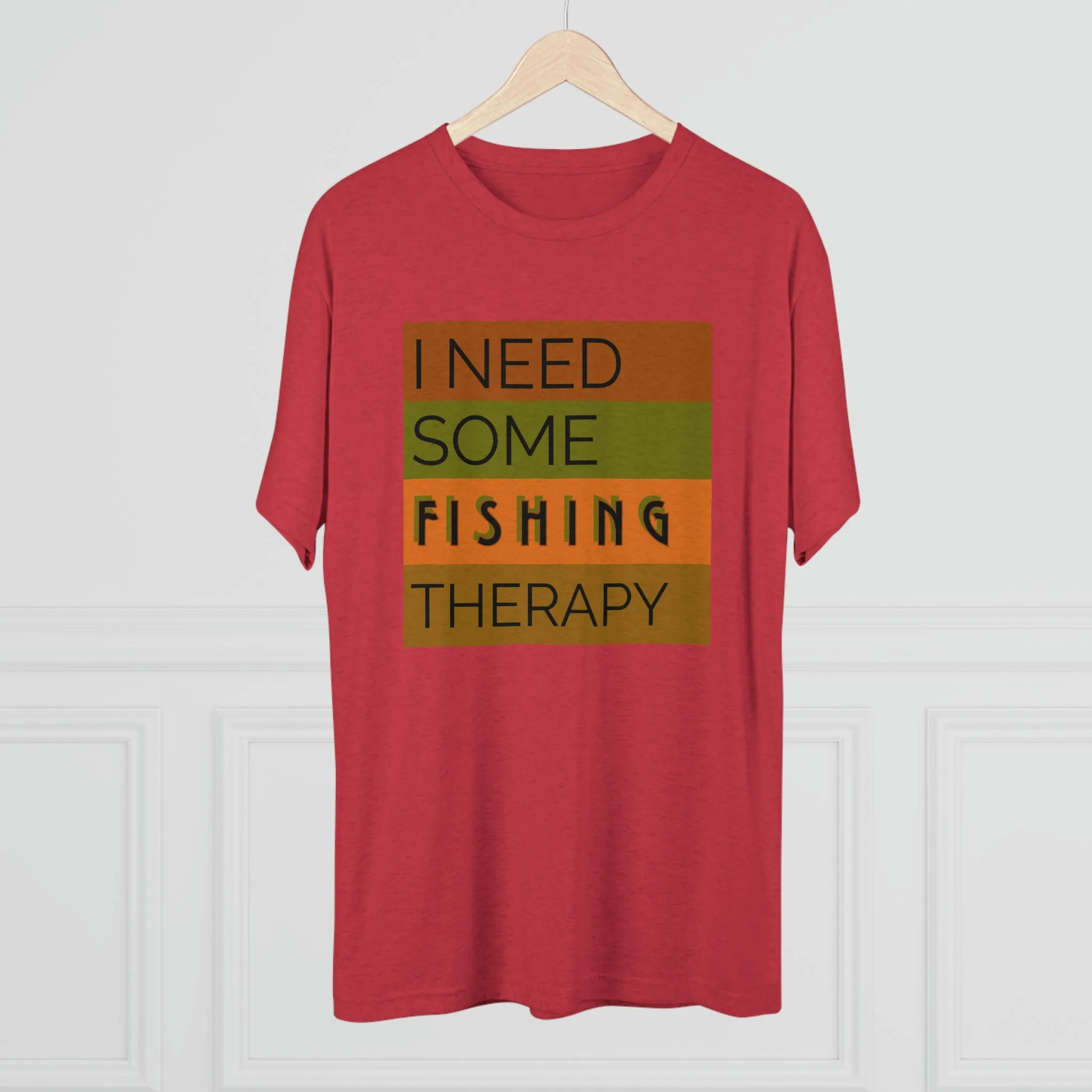 Fishing Therapy -  Unisex Tri-Blend Crew Tee