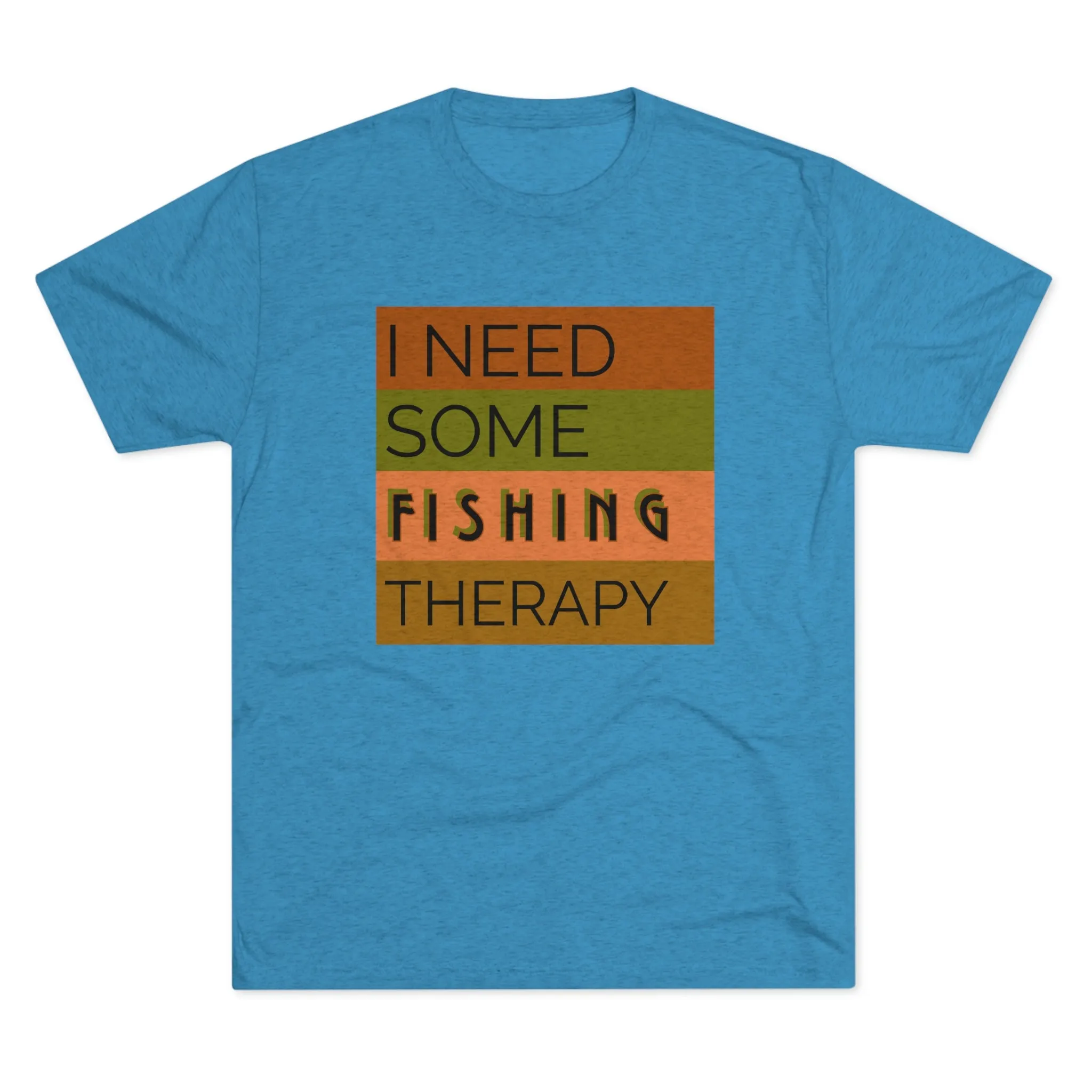 Fishing Therapy -  Unisex Tri-Blend Crew Tee
