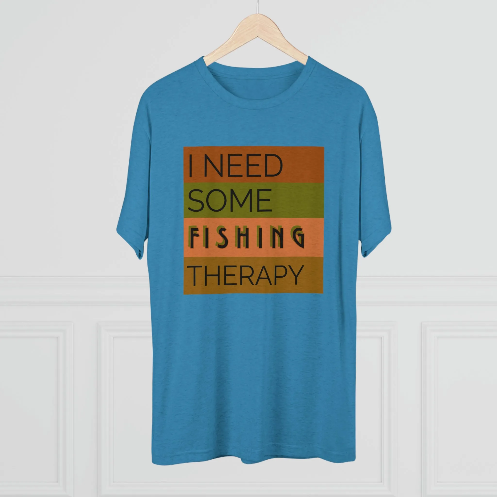 Fishing Therapy -  Unisex Tri-Blend Crew Tee
