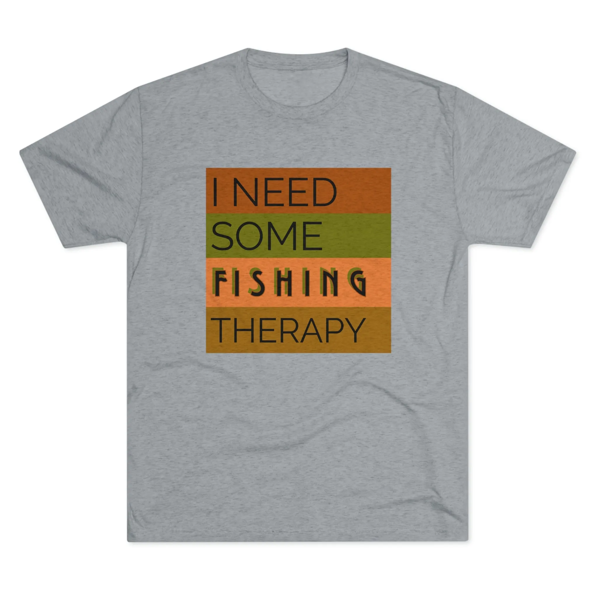 Fishing Therapy -  Unisex Tri-Blend Crew Tee