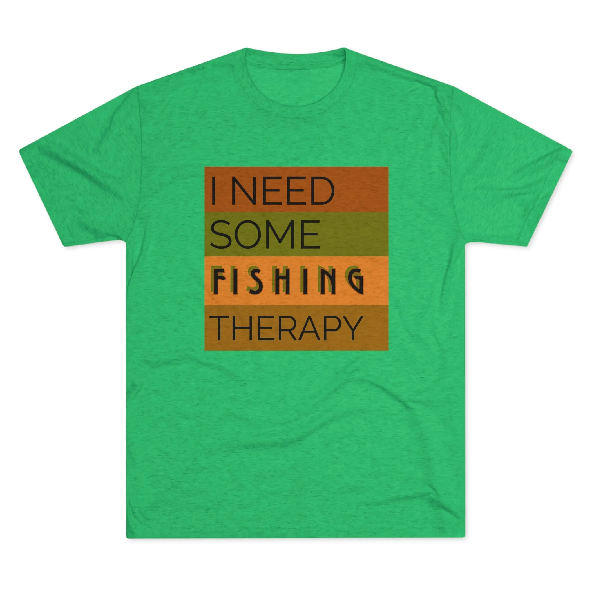 Fishing Therapy -  Unisex Tri-Blend Crew Tee