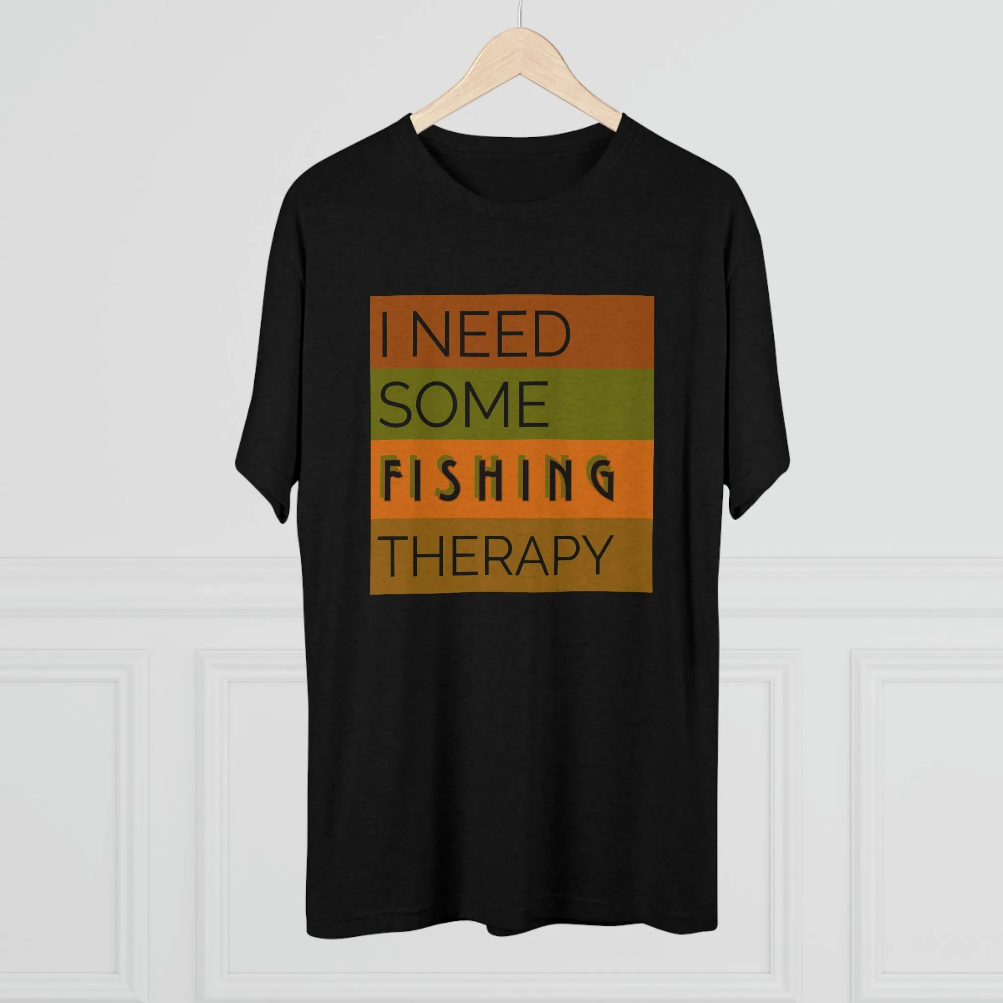 Fishing Therapy -  Unisex Tri-Blend Crew Tee