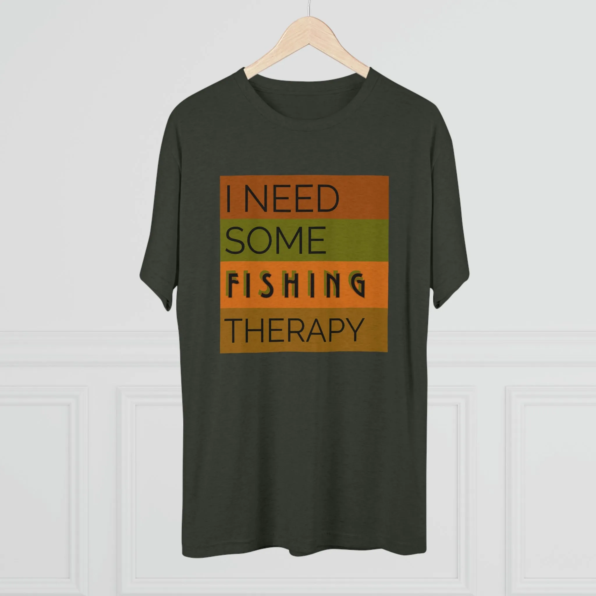 Fishing Therapy -  Unisex Tri-Blend Crew Tee