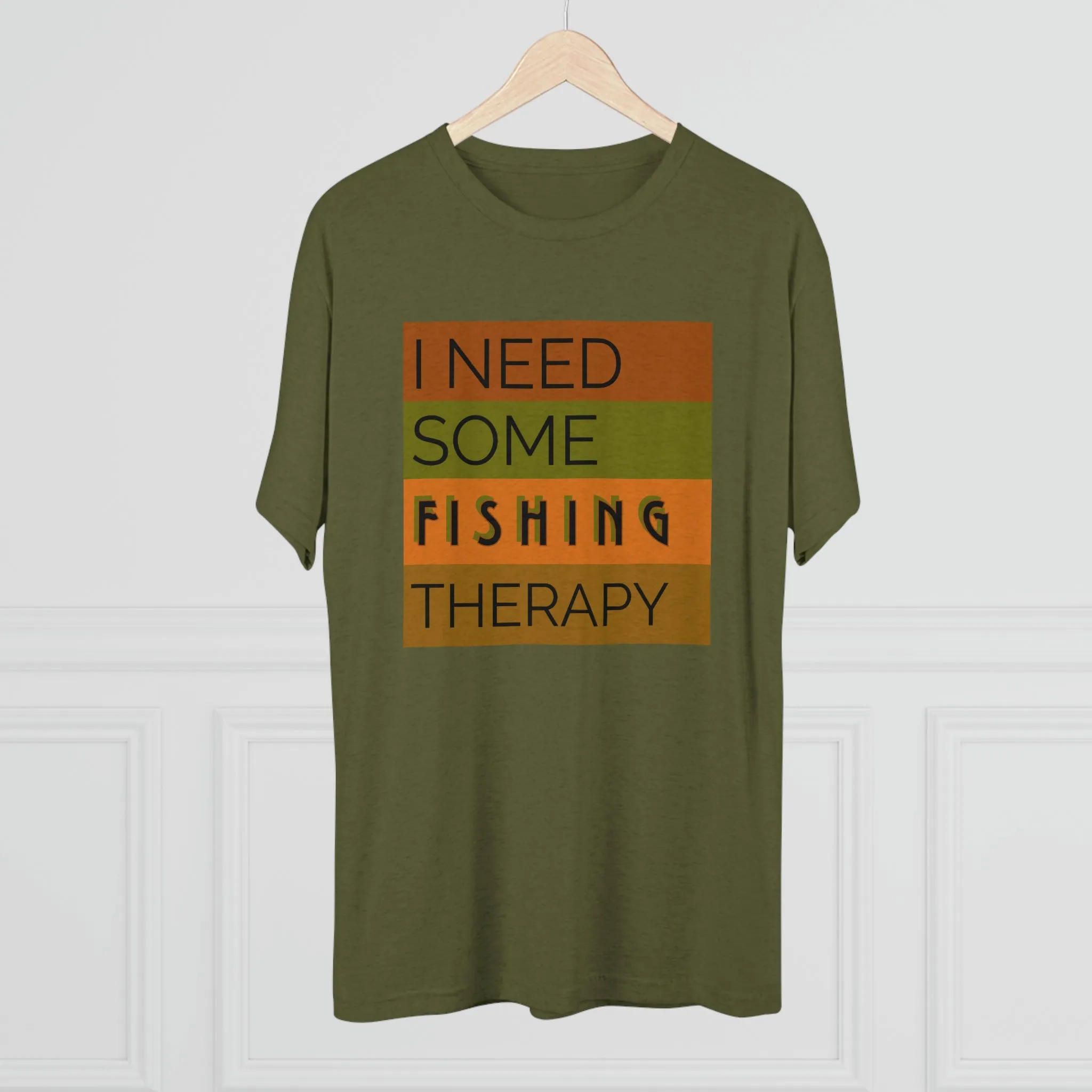 Fishing Therapy -  Unisex Tri-Blend Crew Tee