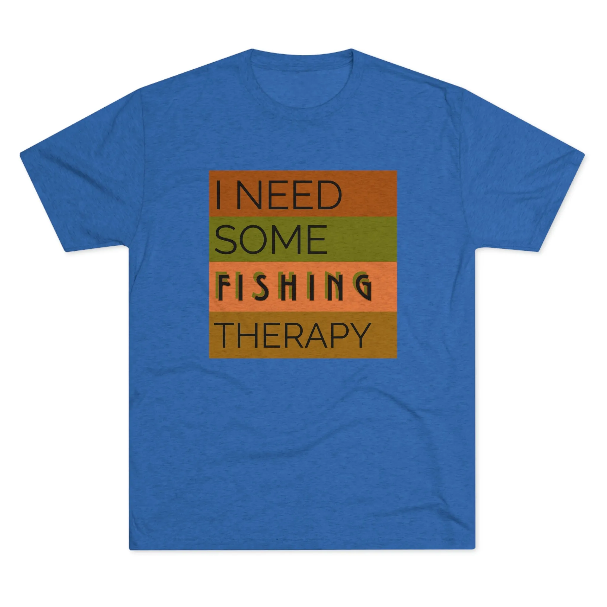 Fishing Therapy -  Unisex Tri-Blend Crew Tee
