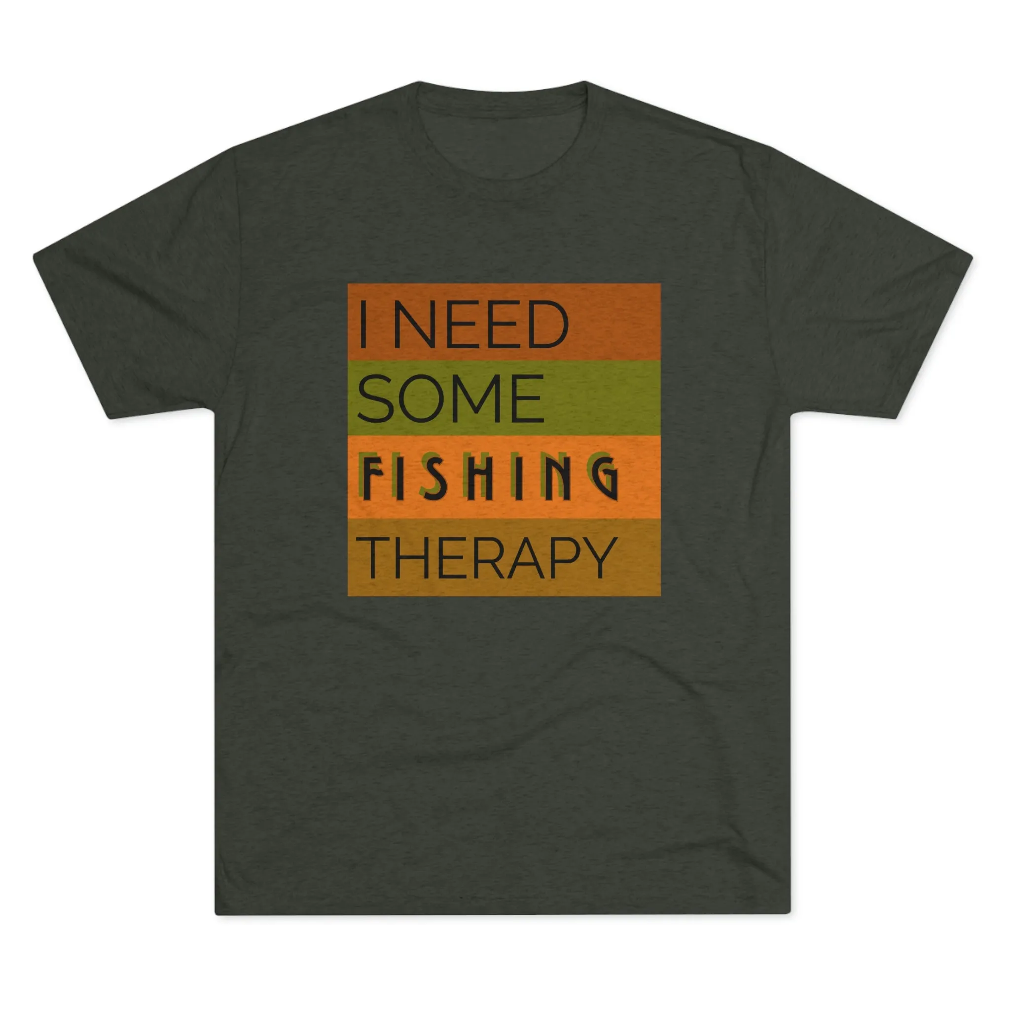 Fishing Therapy -  Unisex Tri-Blend Crew Tee