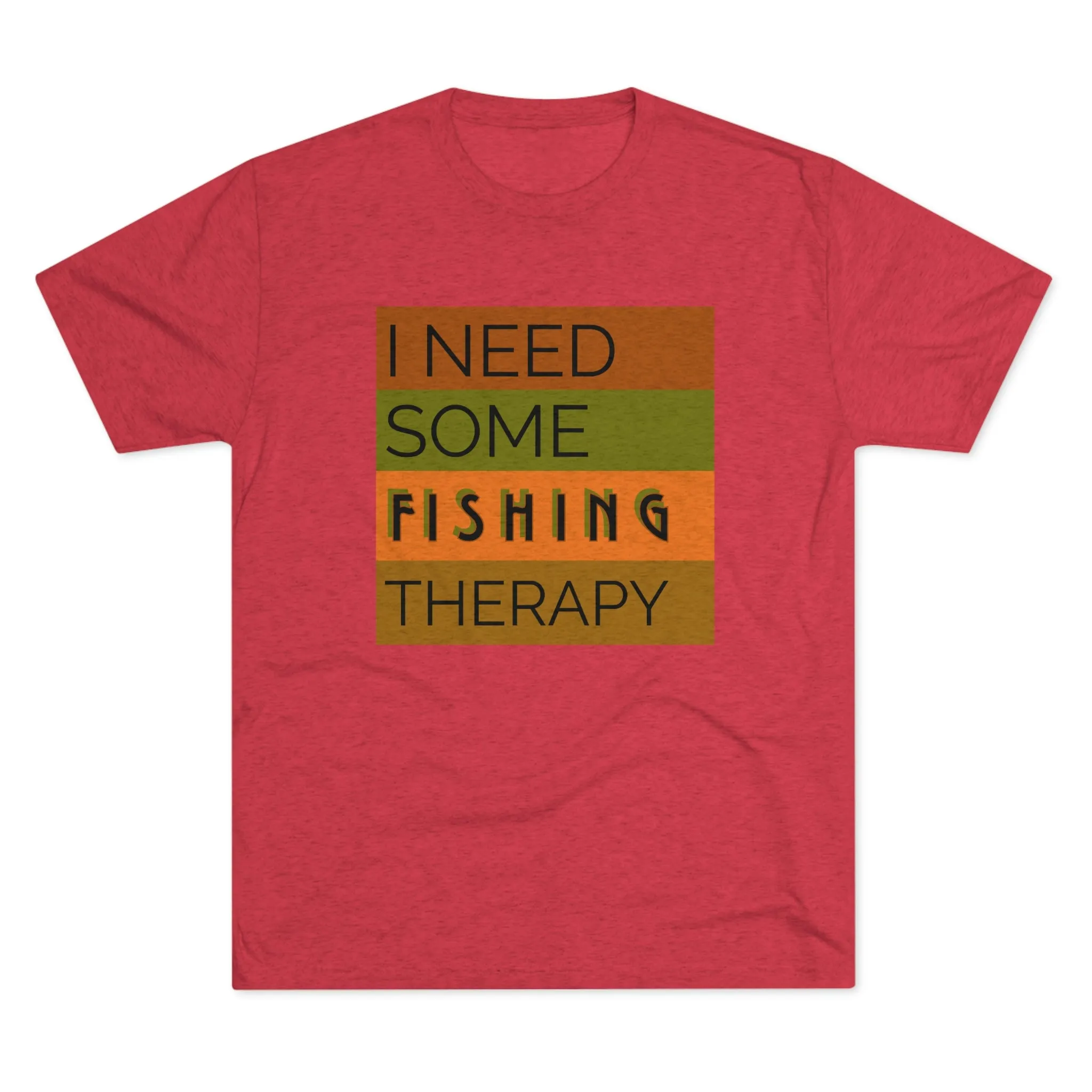 Fishing Therapy -  Unisex Tri-Blend Crew Tee
