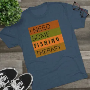 Fishing Therapy -  Unisex Tri-Blend Crew Tee
