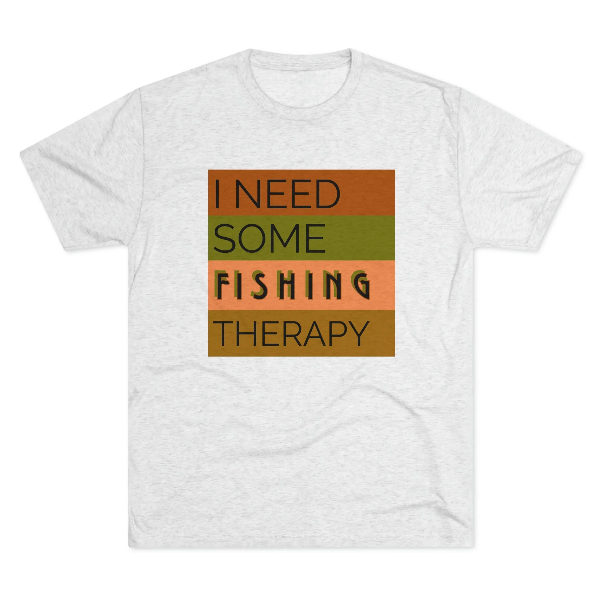 Fishing Therapy -  Unisex Tri-Blend Crew Tee