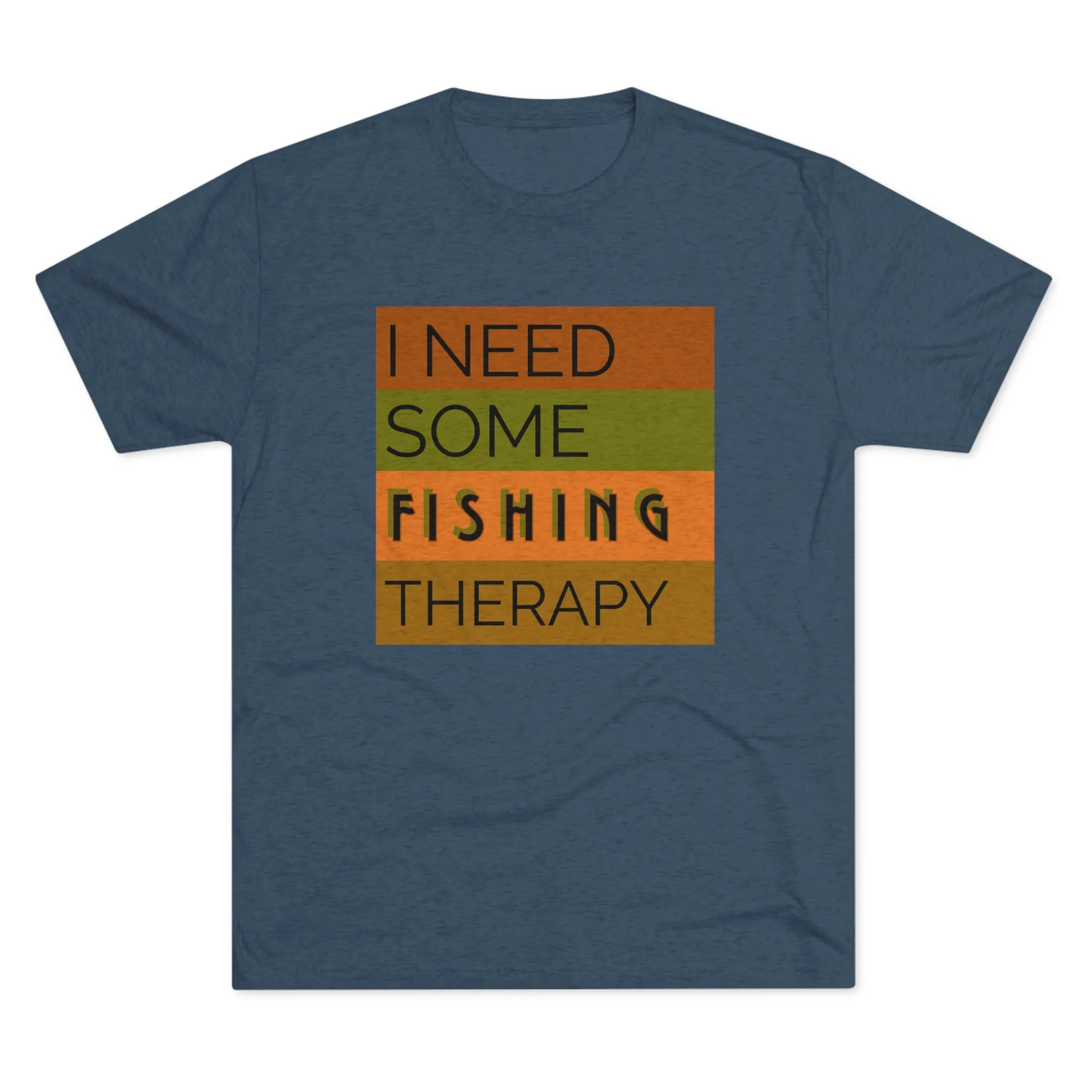 Fishing Therapy -  Unisex Tri-Blend Crew Tee