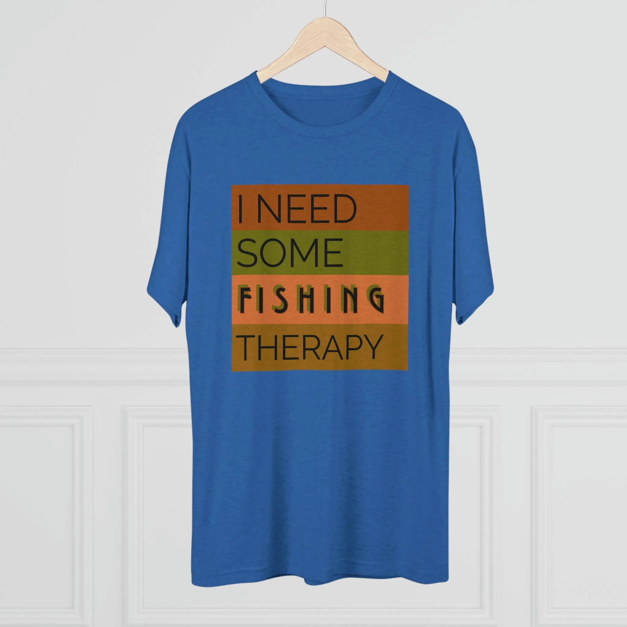 Fishing Therapy -  Unisex Tri-Blend Crew Tee