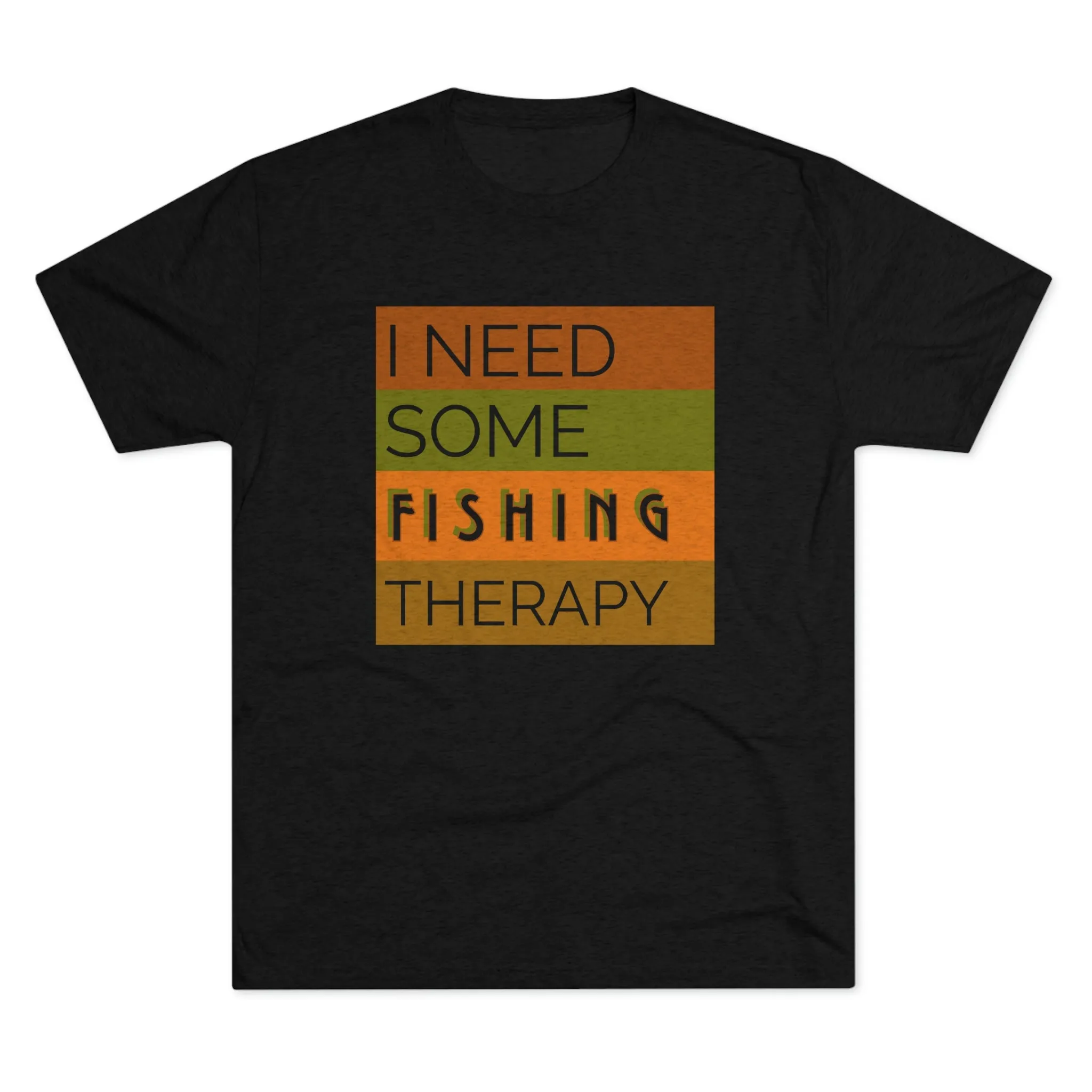 Fishing Therapy -  Unisex Tri-Blend Crew Tee