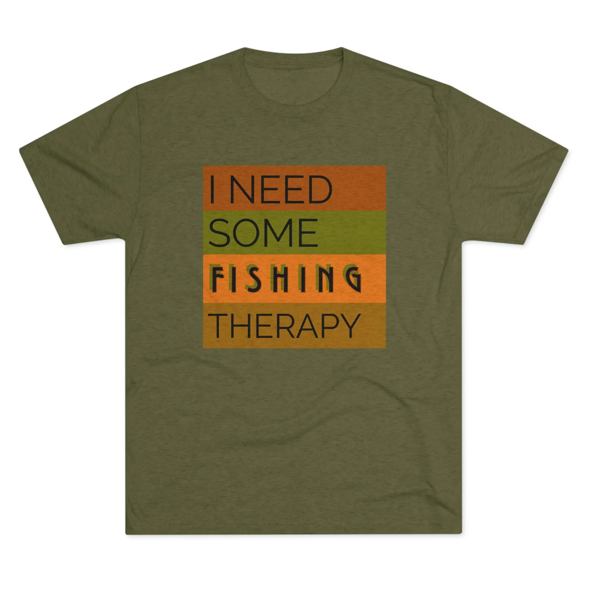 Fishing Therapy -  Unisex Tri-Blend Crew Tee