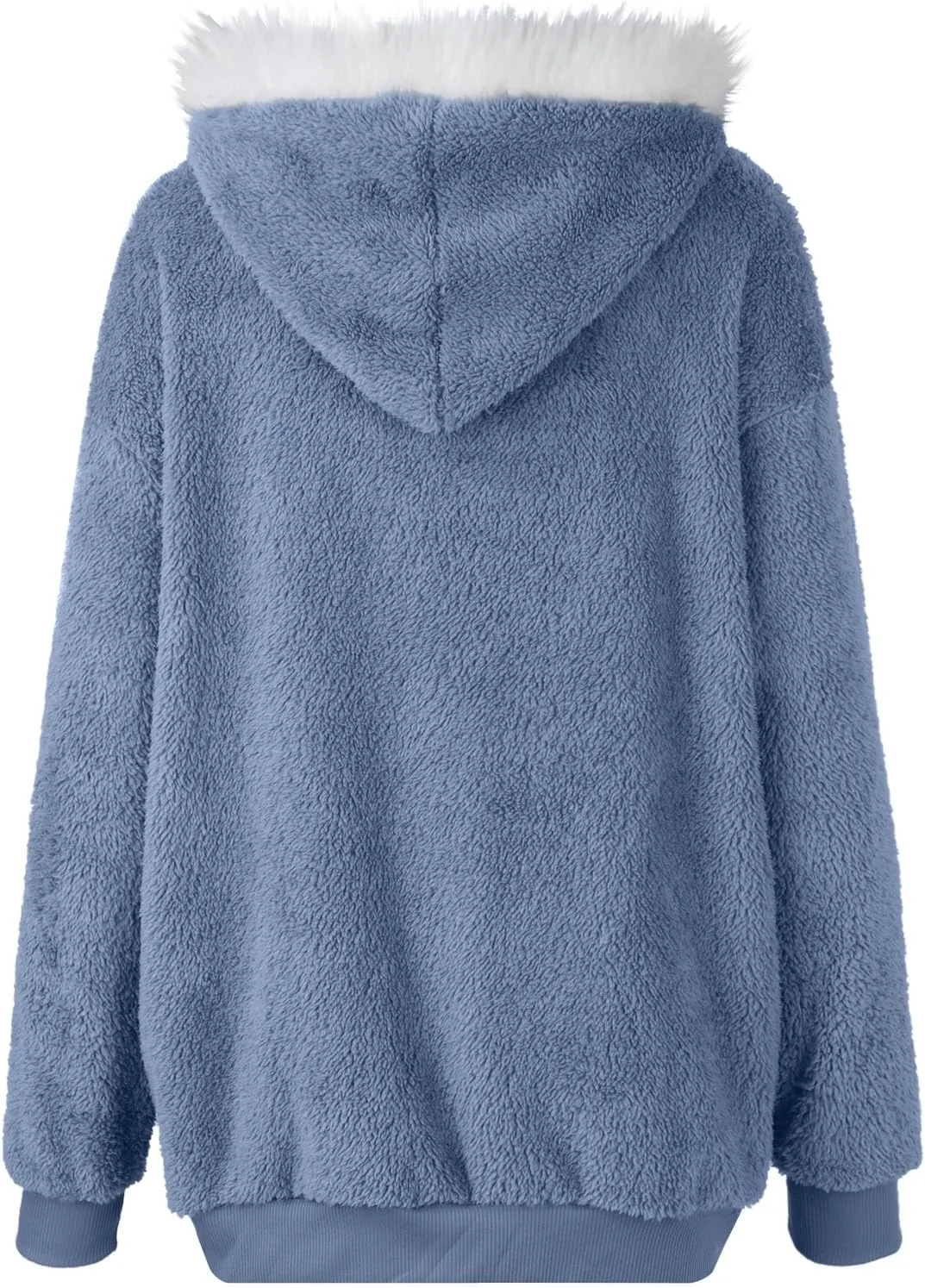 Fleece Jacket Sherpa Jackets for Women 2023 Fall Winter Fuzzy Fleece Jacket Casual Loose Hooded Coats Outerwear