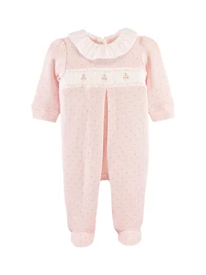 Floral Smocked Footie