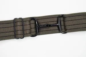 Florence - 2" Black Snaffle Elastic Belt