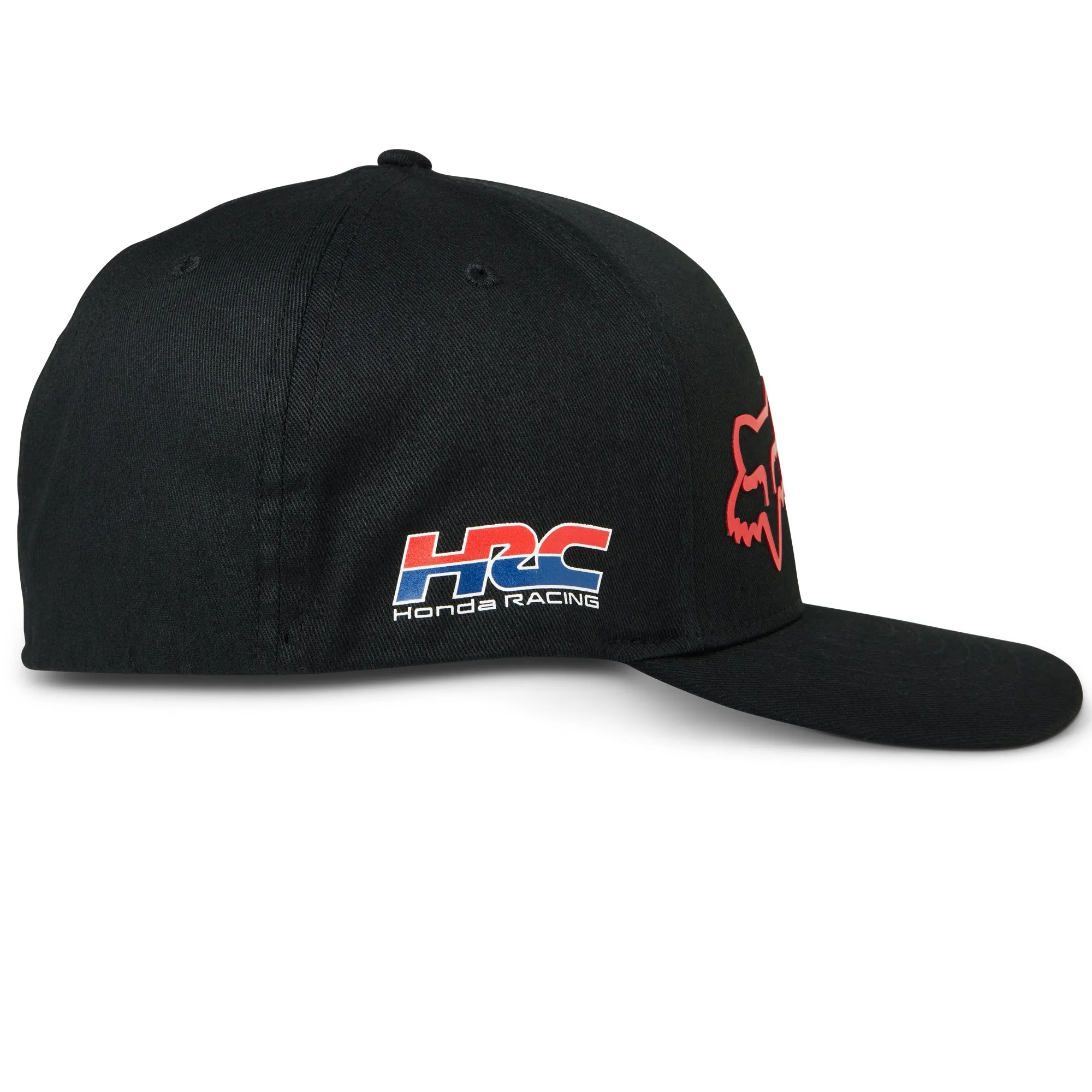 Fox Racing  Honda Flexfit Hat Baseball Cap Curved Brim Durable Cotton Black