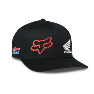 Fox Racing  Honda Flexfit Hat Baseball Cap Curved Brim Durable Cotton Black