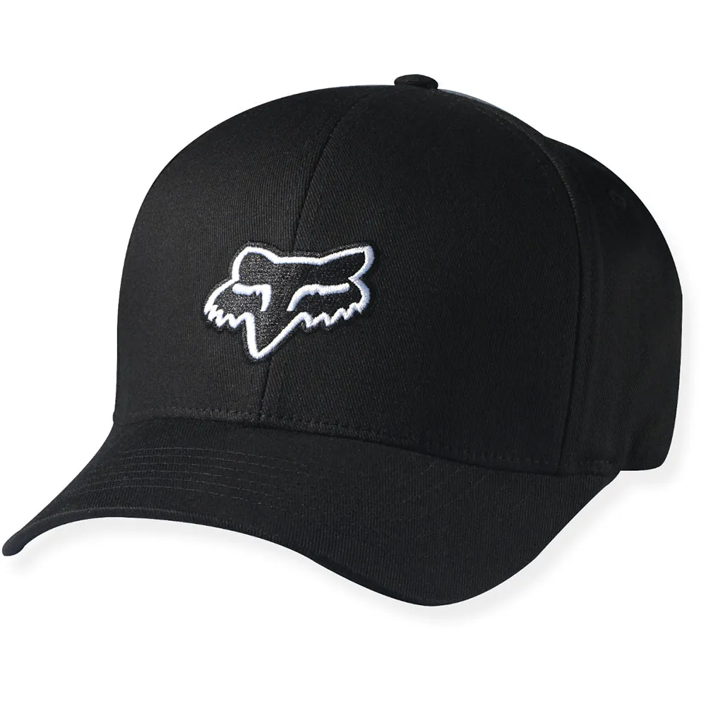 Fox Racing  Legacy FlexFit Baseball Hat Cap Stretch-to-Fit Curved Brim Black