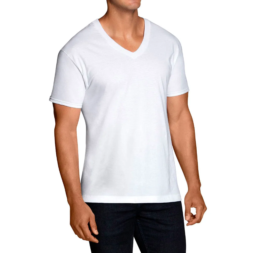 Fruit of The Loom Men's 3 Pack Casual Wear Dual Defense Tag-Free V Neck T Shirts