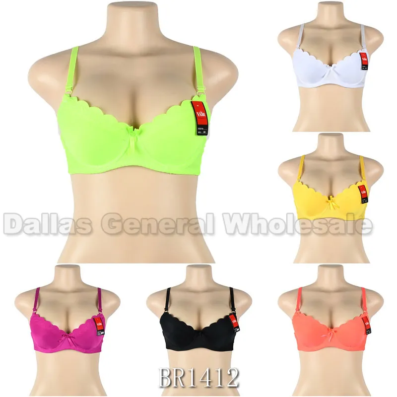 Full Coverage Solid Color Padded Bras Wholesale