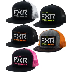 FXR  Big & Tall Race Division Hat Cotton Front Nylon Mesh Snap Back Flat Brim