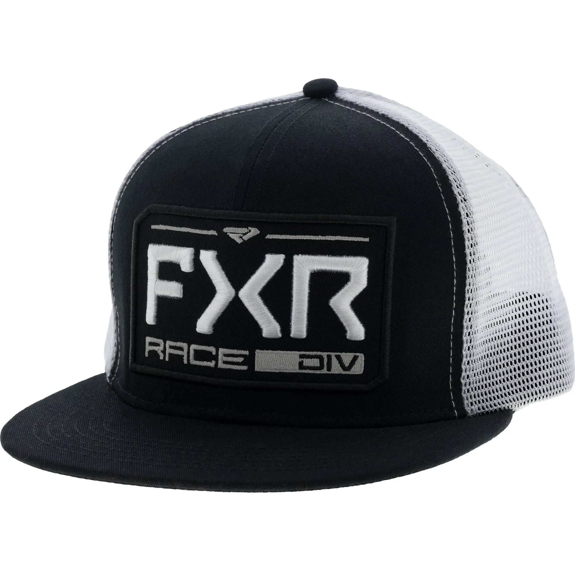 FXR  Big & Tall Race Division Hat Cotton Front Nylon Mesh Snap Back Flat Brim