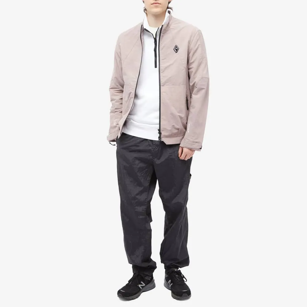 Garment Dyed Stone Island Half-Zip Sports Sweater, White