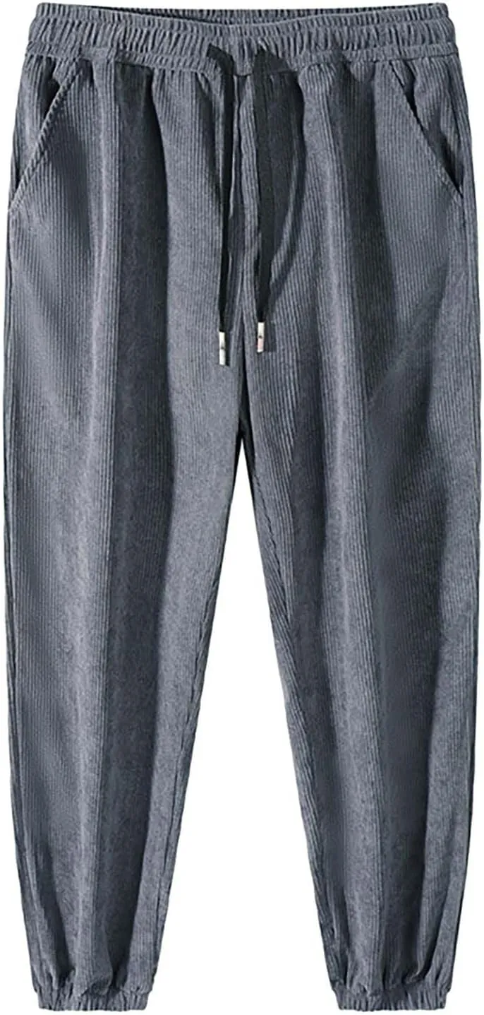 GIERIDUC Mens Fleece Joggers Workout Gym Running Pants Athletic Warm Sweatpants Active Winter Thicken Track Pants with Pocket