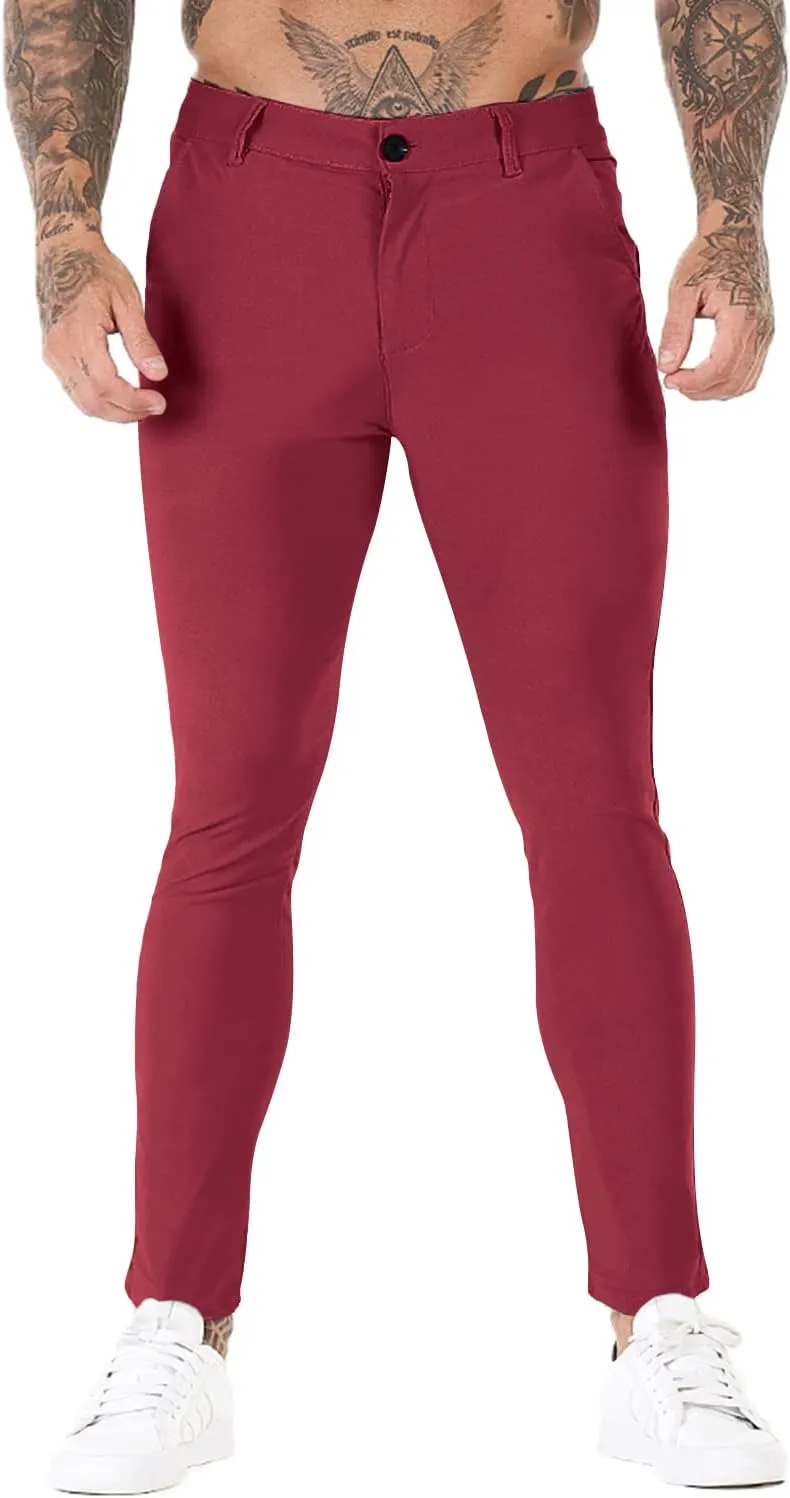 GINGTTO Mens Chino Pants Skinny Fit Stretch Casual Pants for Men