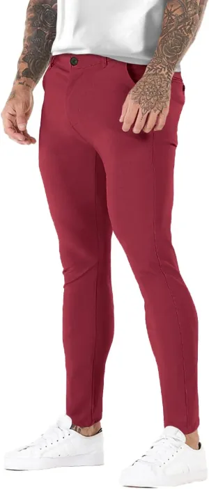 GINGTTO Mens Chino Pants Skinny Fit Stretch Casual Pants for Men