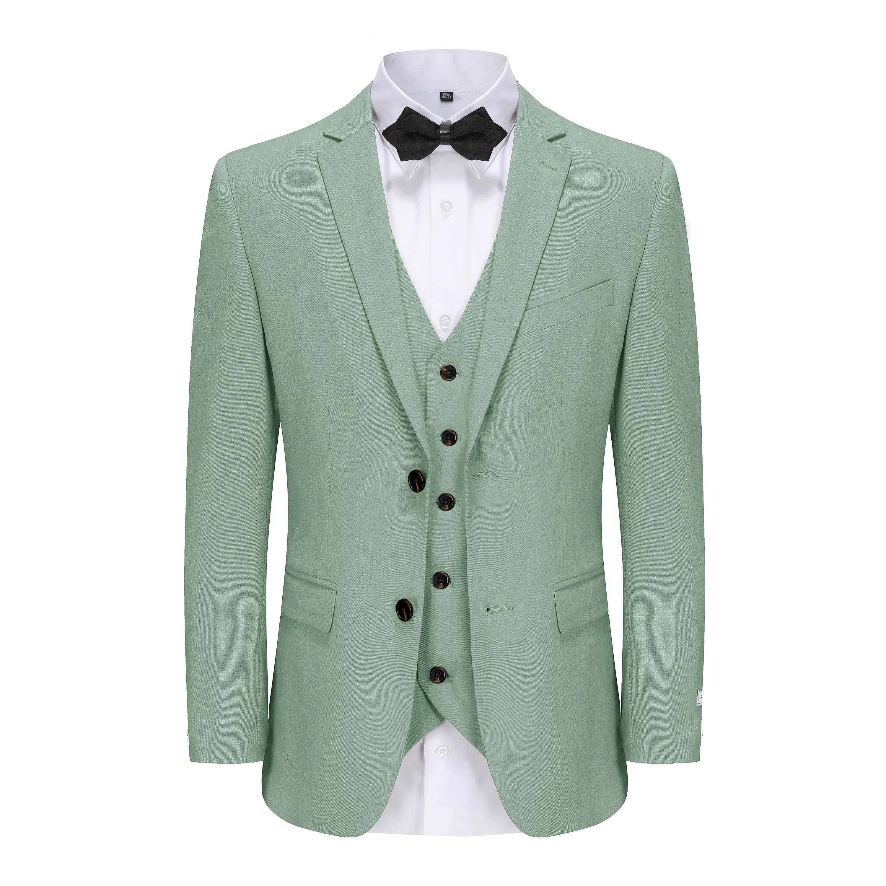 Gino Vitale Men's Skinny Fit 3-Piece Suit (SAGE)