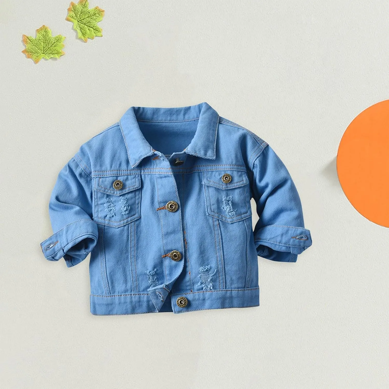 Girls Toddler Boys Shirts Baby Girls' Denim Jacket Classic Denim Jacket for Boys Girls Denim Coat