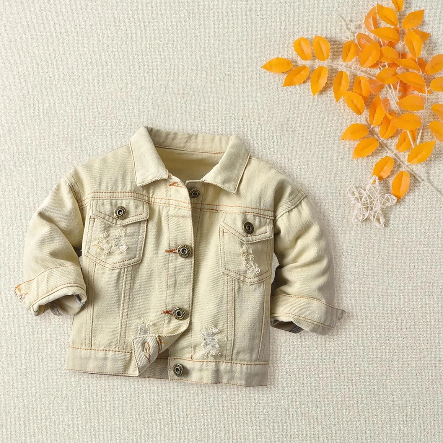 Girls Toddler Boys Shirts Baby Girls' Denim Jacket Classic Denim Jacket for Boys Girls Denim Coat