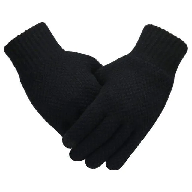 Glam™ Knitted Touch Screen Cashmere Wool Gloves