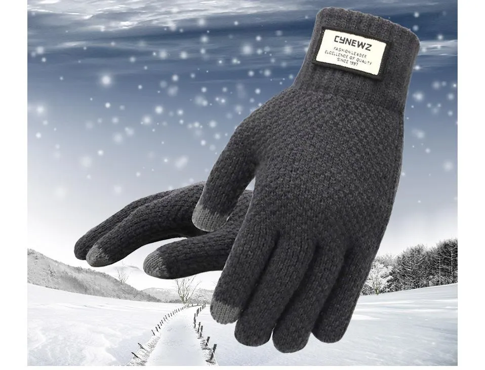Glam™ Knitted Touch Screen Cashmere Wool Gloves