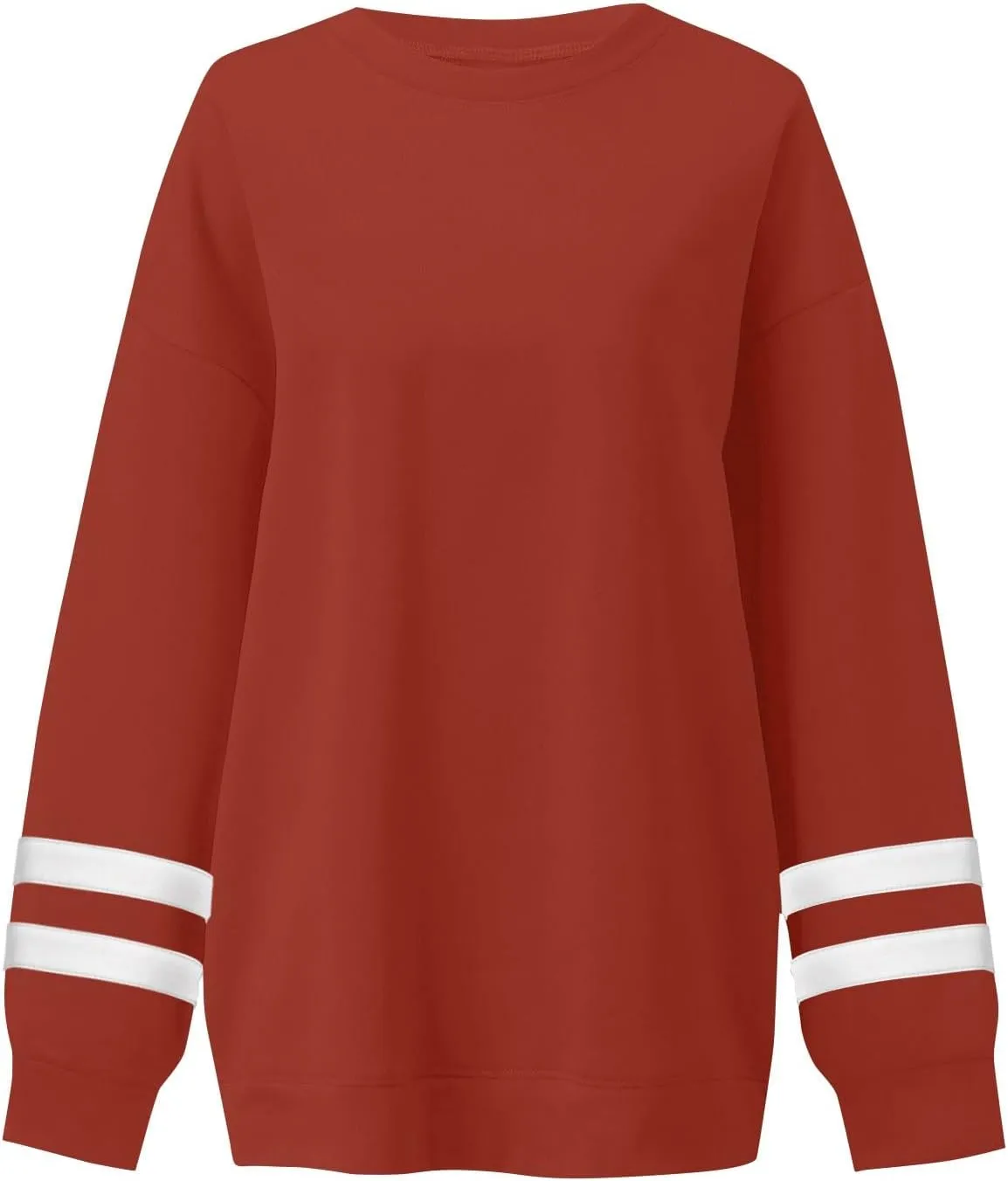 GOFULY Crewneck Sweatshirt For Women Trendy Plus Size Shirts Long Sleeve Oversized Sweatshirts Fall Winter Solid Pullover