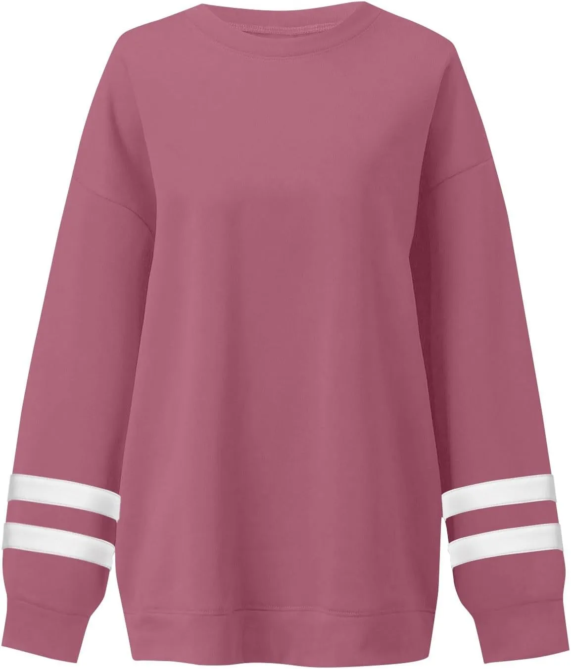 GOFULY Crewneck Sweatshirts Women Plus Size Oversized Fall Winter Pullover Long Sleeve Solid Sweatshirts Casual Shirts