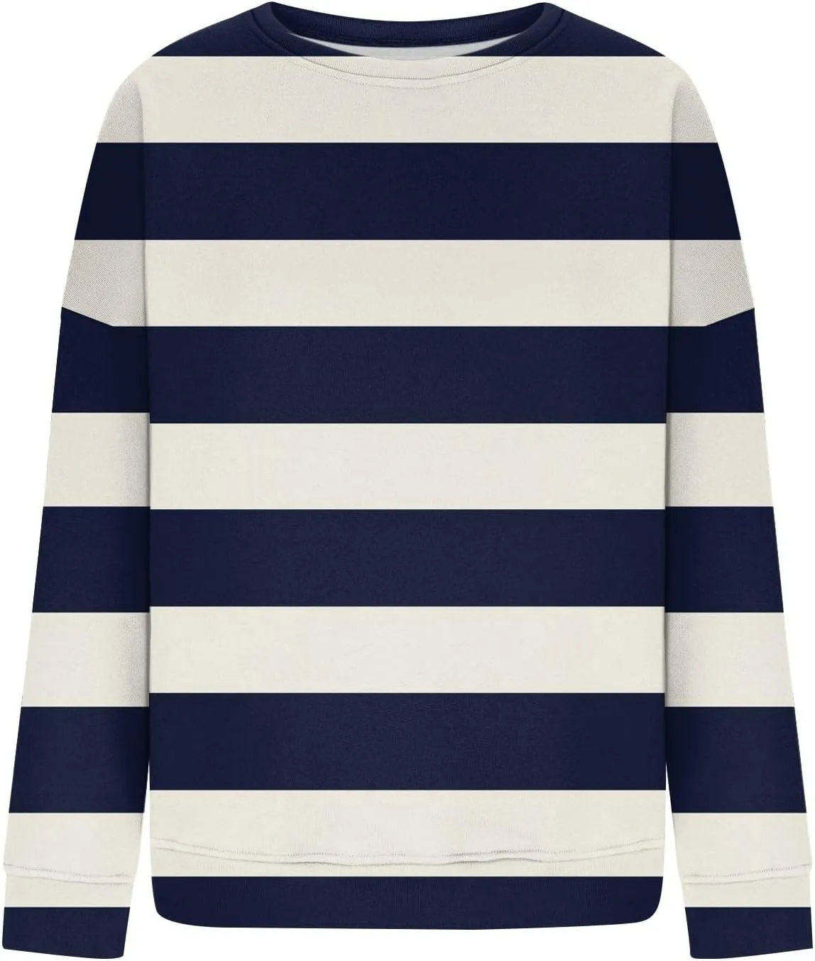 GOFULY Fall Crewneck Sweatshirts Women Oversized Striped Pullover Lightweight Crop Sweatshirts Winter Long Sleeve Tshirt