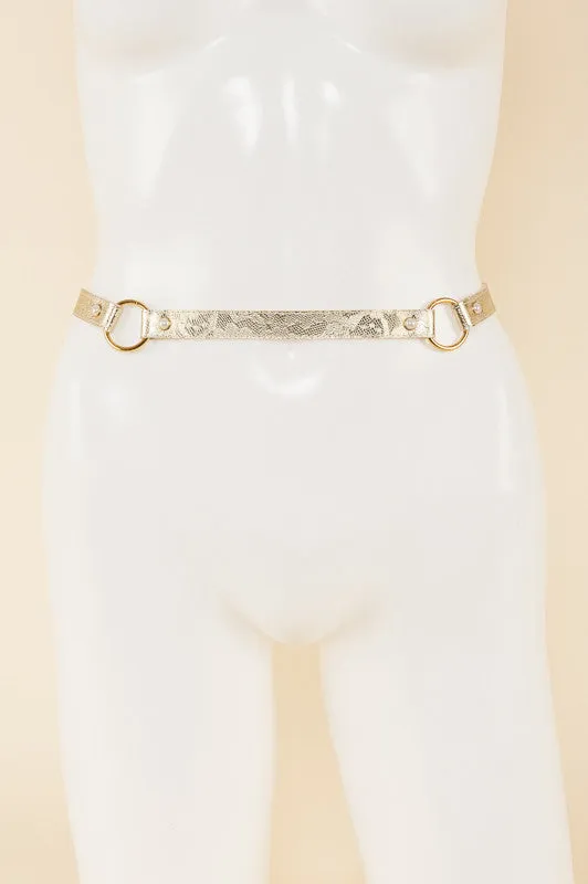 Gold Lace Garter Belt