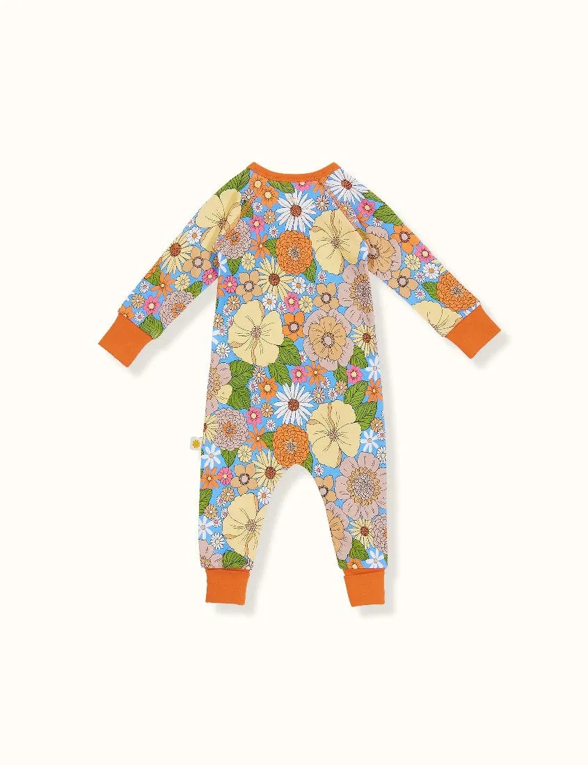 GOLDIE   ACE - LONG SLEEVE ZIPSUIT - ZOE FLORAL PRINT