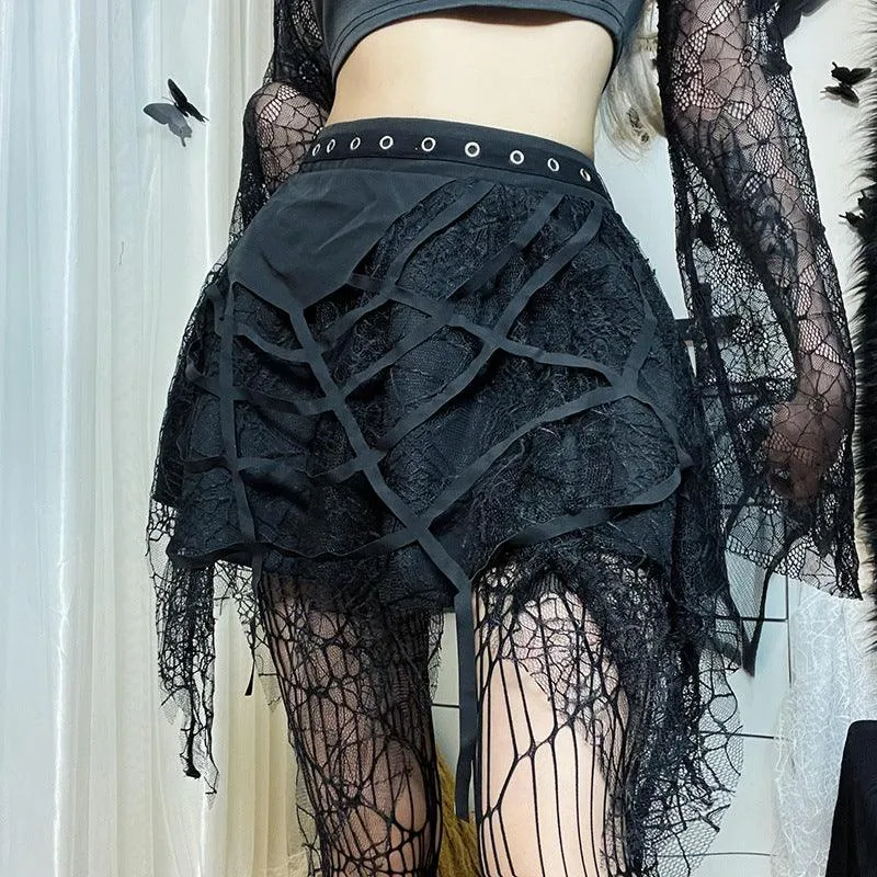Gothic Lace Mini Skirt - Women's Fashion for Any Season