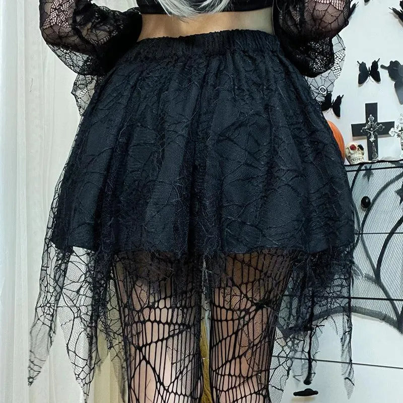 Gothic Lace Mini Skirt - Women's Fashion for Any Season
