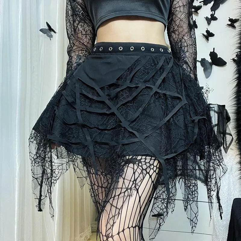Gothic Lace Mini Skirt - Women's Fashion for Any Season
