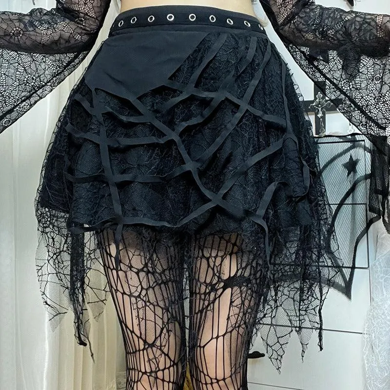 Gothic Lace Mini Skirt - Women's Fashion for Any Season