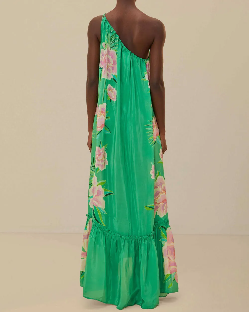 Green Floral Vibing Maxi Dress