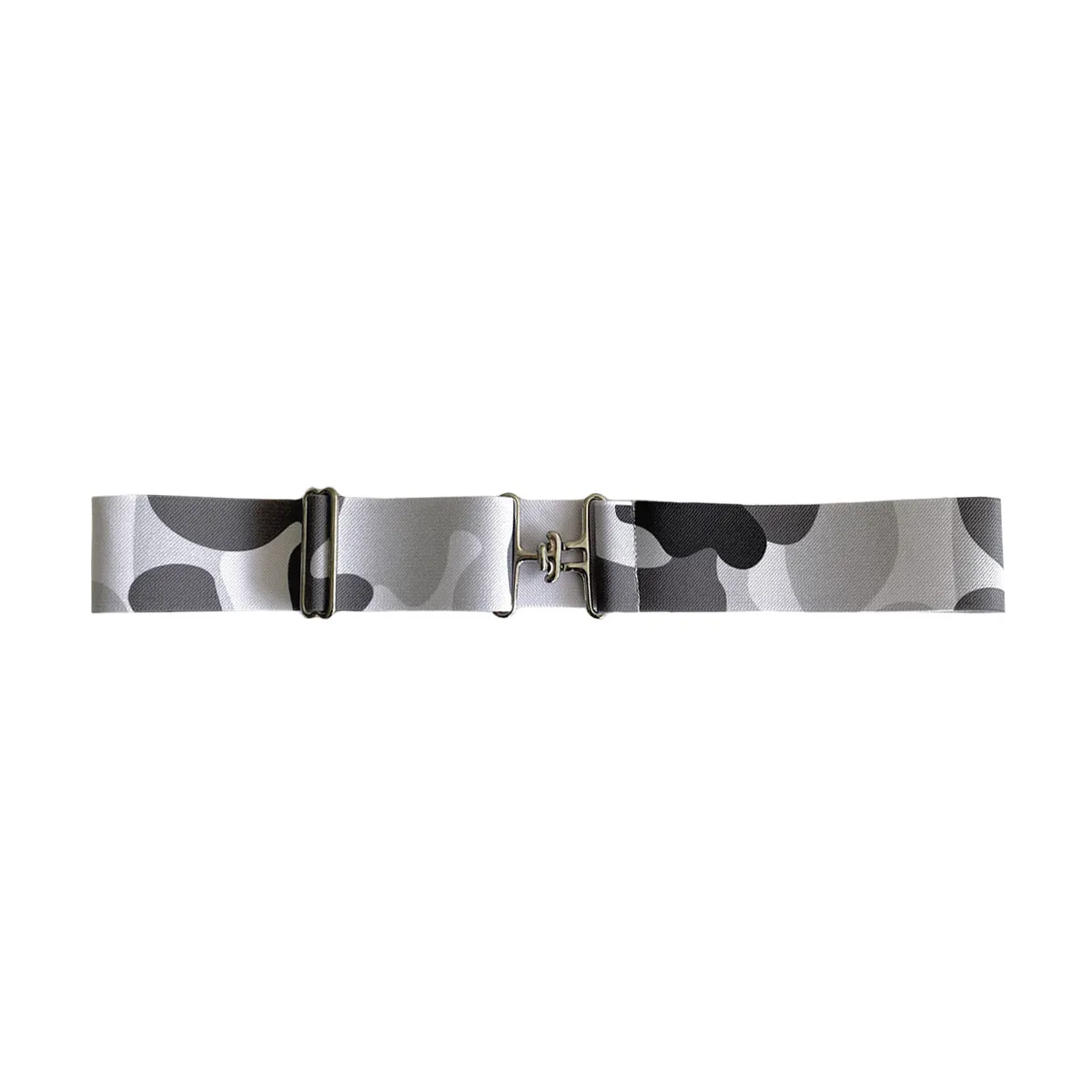 Grey Camo   Silver Elastic Belt