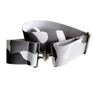 Grey Camo   Silver Elastic Belt