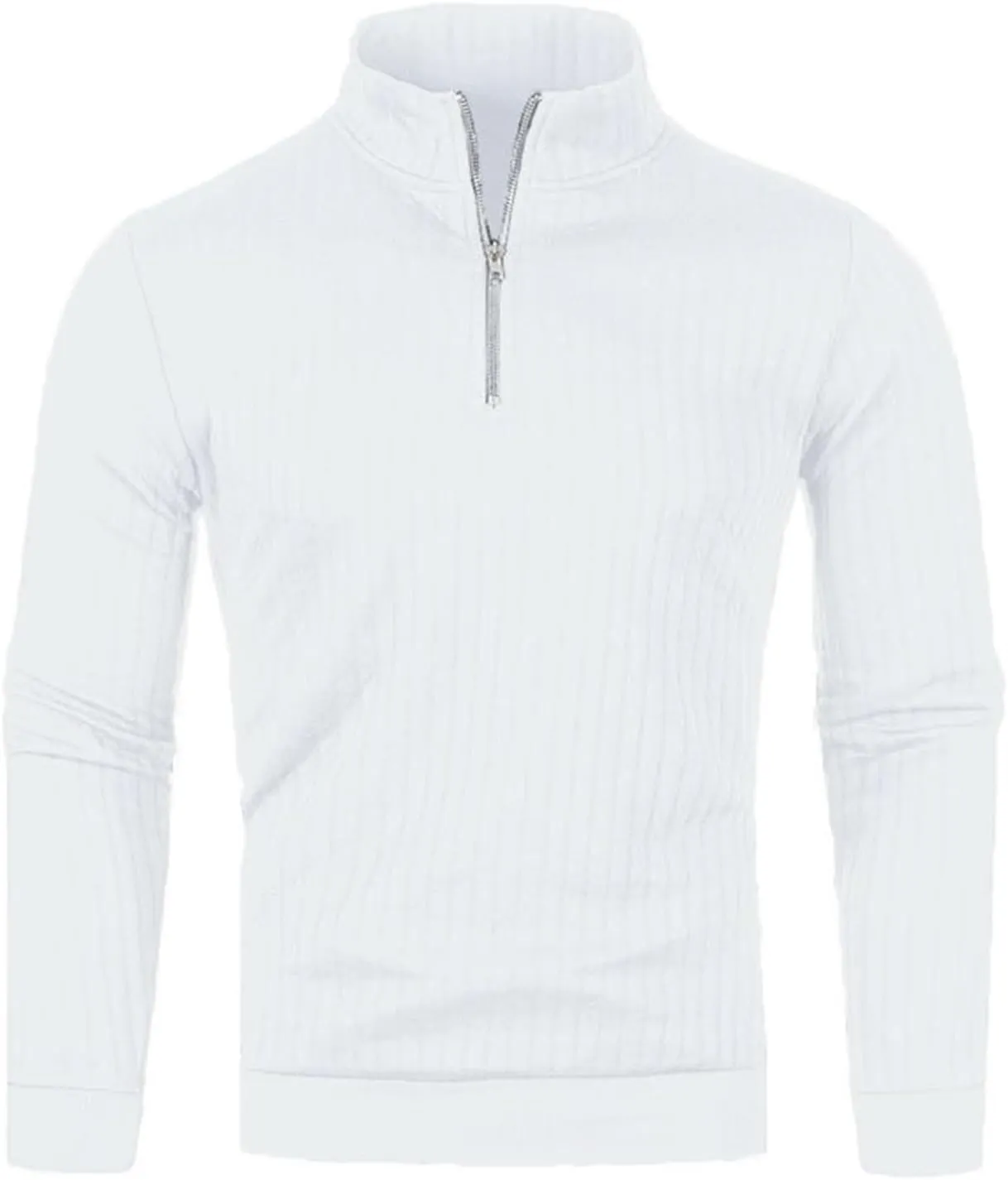Half Zip Solid Quarter Zipper Sweater Casual Standing Collar Pullover Knitted Standing Collar Pullover Mens