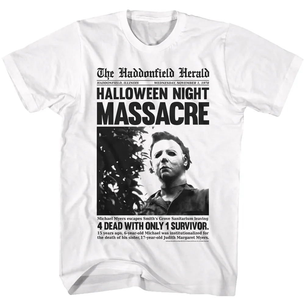 Halloween Haddonfield Herald Men's T-Shirt